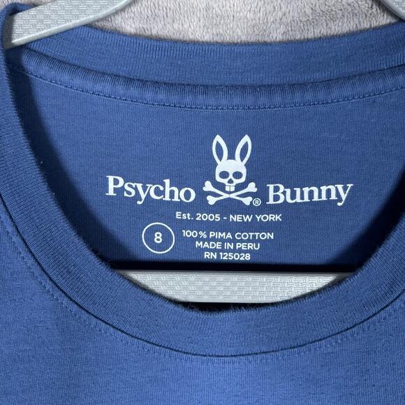 Psycho Bunny Blue Graphic T-Shirt Size 8 XXL - Picture 5 of 11